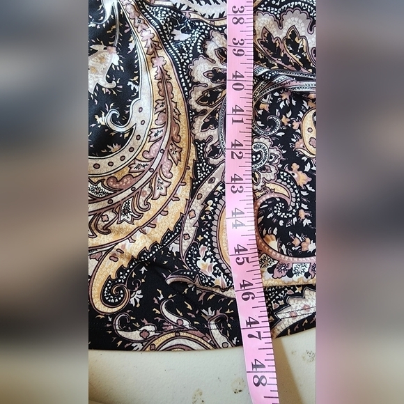 Boston Proper Paisley Black/Gold Maxi Dress Women's Size 6. - Picture 3 of 7